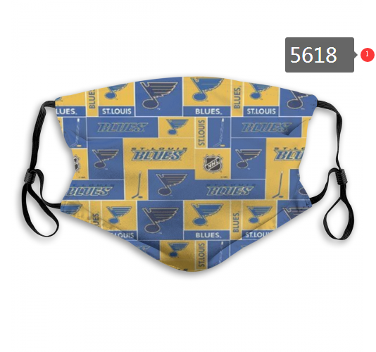 2020 NHL St.Louis Blues #1 Dust mask with filter->nhl dust mask->Sports Accessory